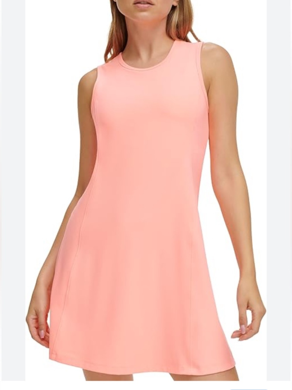 DKNY Sport Coral Pink Sleeveless A-Line Tennis Dress size XS